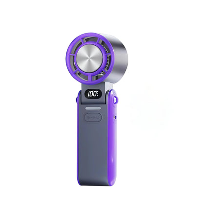 Foldable Rechargeable 3600mAh Portable Mini Handheld Fan with 100-Speed Stepless Turbo Air Cooling for Outdoor Travel