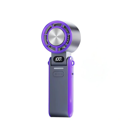Foldable Rechargeable 3600mAh Portable Mini Handheld Fan with 100-Speed Stepless Turbo Air Cooling for Outdoor Travel